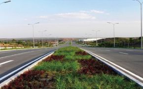 2011年承建的大陸新區(qū)市政東片區(qū)新村１、4路北段道路工程